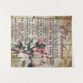 Tenture Lettre mignonne au mari | Bel cadeau | Fête des pè (Devant (Horizontal))