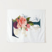 Tenture LETTRE MONOGRAPHIQUE Florale FLASTIQUE L (Devant (Horizontal))