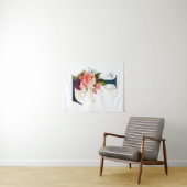 Tenture LETTRE MONOGRAPHIQUE Florale FLASTIQUE L (En situation (horizontale))