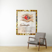 Tenture Lettre personnalisée à ma petite-fille (En situation)