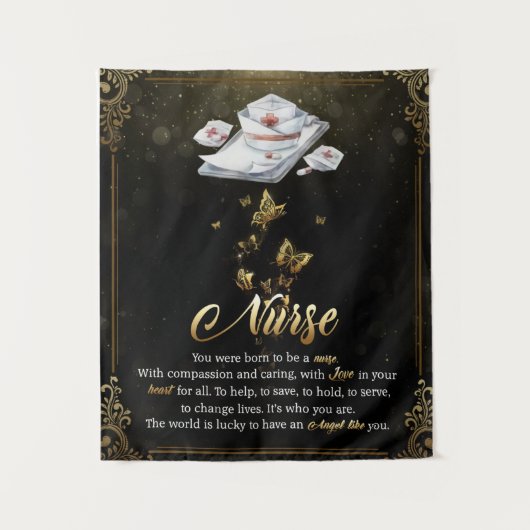 Tenture Lettre personnalisée à mon infirmière (Devant)