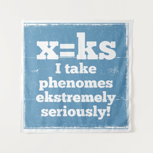 Tenture lettre x phenome k phonie sonore (Devant)