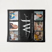 Tenture Lettres initiales argentées Toile de fond personna (Devant (Horizontal))