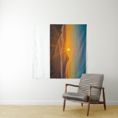 Tenture Lever de soleil entre les collines (En situation (horizontale))