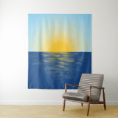 Tenture Lever de soleil sur l'océan Nouveaux débuts (En situation)