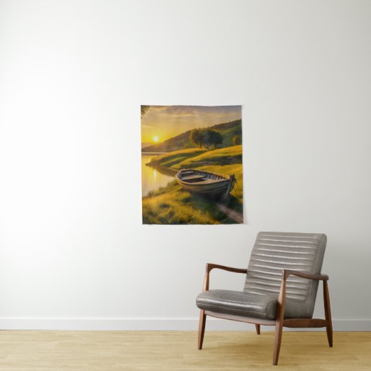 Tenture Lever du matin calme (En situation)