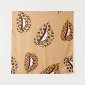 Tenture lèvres Empreintes de léopard sans couture motif, l (Devant (Horizontal))