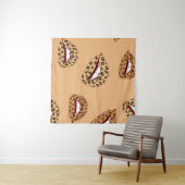 Tenture lèvres Empreintes de léopard sans couture motif, l (En situation (horizontale))