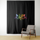 Tenture Lgbt pour vélos (En situation)