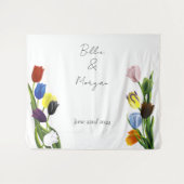 Tenture LGBTQ plus Fleurs tulipes (Devant (Horizontal))