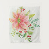 Tenture L'hiver fleurit poinsettia de floraison rose de | (Devant)