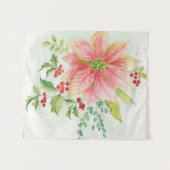 Tenture L'hiver fleurit poinsettia de floraison rose de | (Devant (Horizontal))