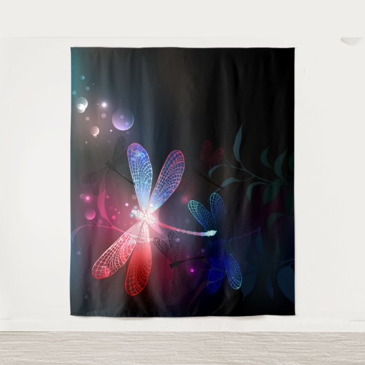 Tenture libellule rouge brillante (Devant)