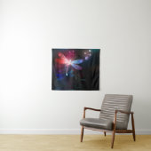 Tenture libellule rouge brillante (En situation (horizontale))