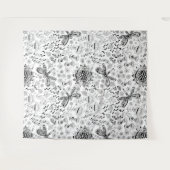 Tenture libellules et fleurs (Devant (Horizontal))
