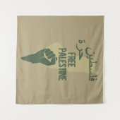 Tenture liberté de la palestine libre pour la palestine (Devant (Horizontal))