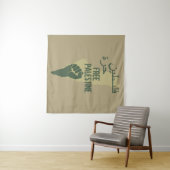 Tenture liberté de la palestine libre pour la palestine (En situation (horizontale))