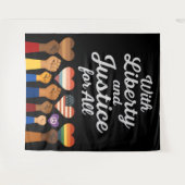 Tenture Liberté et justice pour tous pour la liberté de pr (Devant (Horizontal))