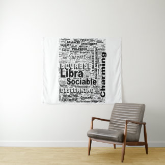 Tenture Libra Zodiac Word Cloud Inspiration