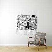 Tenture Libra Zodiac Word Cloud Inspiration (En situation)