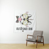 Tenture Licorne de bouledogue français (En situation (horizontale))