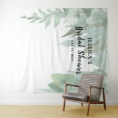 Tenture Lieu de mariage aquarelle eucalyptus Shower de mar (En situation (horizontale))