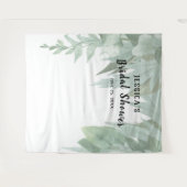 Tenture Lieu Vert Aquarelle Eucalyptus Baby Shower (Devant (Horizontal))