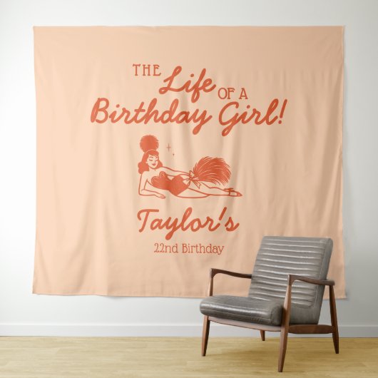 Tenture Life of a Birthday Girl Party Backdrop (En situation (horizontale))