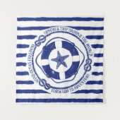 Tenture Lifebuoy et étoiles de mer (Devant (Horizontal))