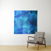 Tenture Light BLUE gradient triangles template. Creative i (En situation (horizontale))