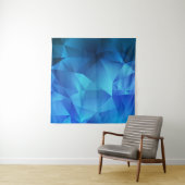 Tenture Light BLUE gradient triangles template. Creative i (En situation)
