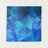 Tenture Light BLUE gradient triangles template. Creative i (Devant)