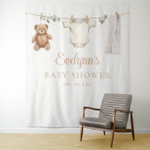 Tenture Ligne de Baby shower Boho Fond photo (En situation)