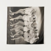 Tenture Ligne de choeur filles en mobilier blanc, rétro, 1 (Devant (Horizontal))