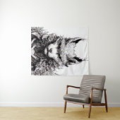 Tenture Ligne d'illustration de Lynx Wild Cat Animal Wild  (En situation (horizontale))