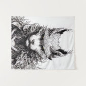 Tenture Ligne d'illustration de Lynx Wild Cat Animal Wild  (Devant (Horizontal))