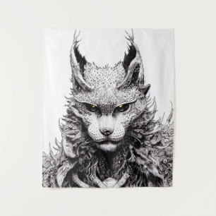 Tenture Ligne d'illustration de Lynx Wild Cat Animal Wild 