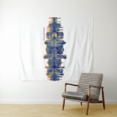 Tenture Ligne Skyline Bridgeport (En situation (horizontale))