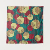 Tenture Lignes cercles : Motif Abstrait sans fil (Devant (Horizontal))