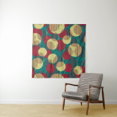 Tenture Lignes cercles : Motif Abstrait sans fil (En situation (horizontale))