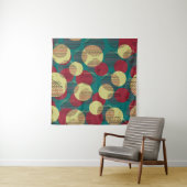 Tenture Lignes cercles : Motif Abstrait sans fil (En situation)