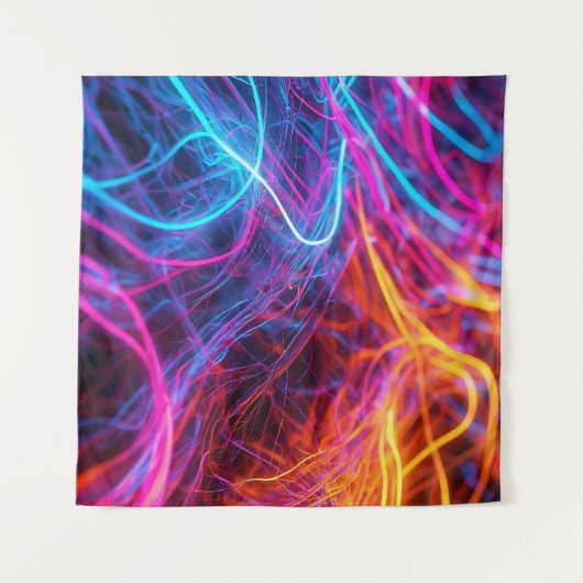 Tenture Lignes de néon (Devant (Horizontal))