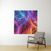 Tenture Lignes de néon (En situation (horizontale))