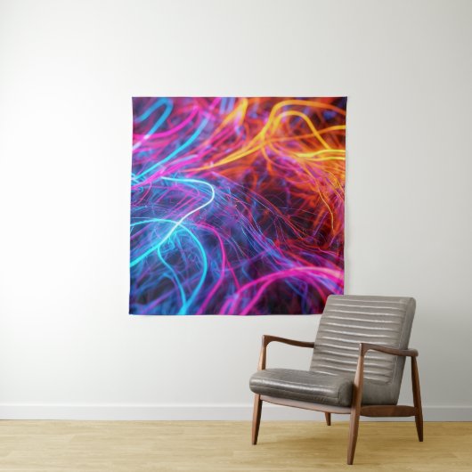 Tenture Lignes de néon (En situation)