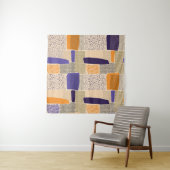 Tenture Lignes géométriques éparses : Art Abstrait (En situation)