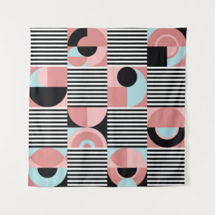 Tenture Lignes géométriques, Formes Colorées Mosaïque.