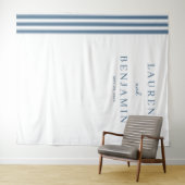 Tenture Lignes minimalistes Navy élégantes (En situation (horizontale))