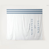 Tenture Lignes minimalistes Navy élégantes (Devant (Horizontal))