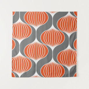Tenture Lignes ondulées : motif vintage géométrique.