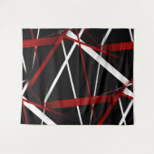 Tenture Lignes rouges de Criss et blanches croisées sans (Devant (Horizontal))